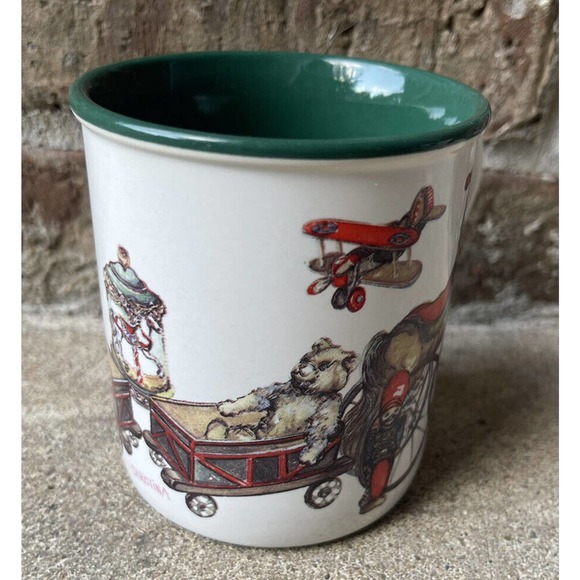 Lot of 3 Vintage 90s Potpurri Press Christmas Santa Claus Coffee Cups Mugs - Picture 3 of 10